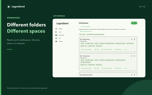 LegnaSend · A place for everything